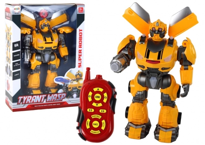Veliki daljinsko vodeni robot R/C rumene zvočne luči