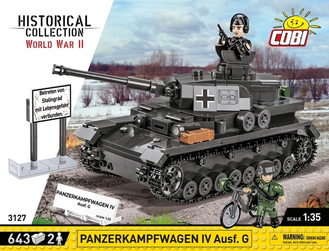 COBI 3127 Druga svetovna vojna Nemški tank Panzerkampfwagen IV Ausf. G 1:35