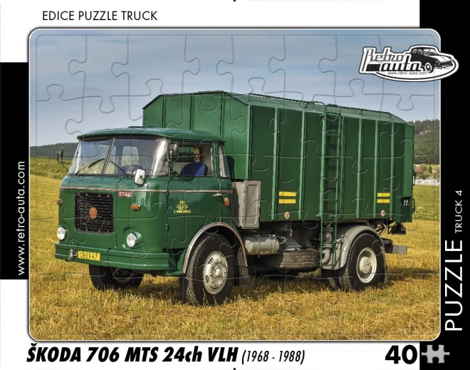 RETRO-AUTA sestavljanka Škoda 706 MTS (1968–1988) – 40 kosov