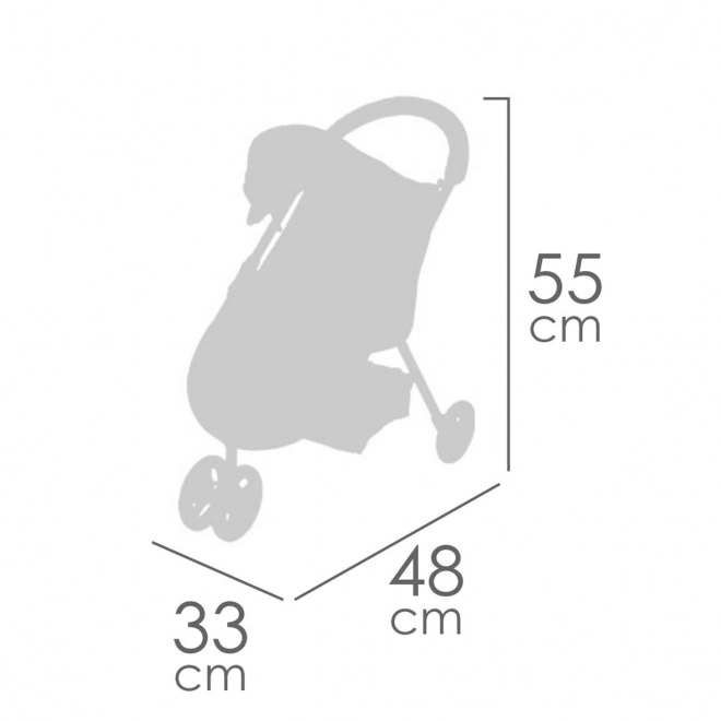 DeCuevas 90251 Športni voziček za punčke trikolesni GALA 2023 - 55 cm