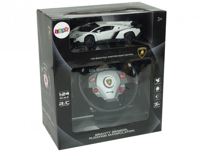 Daljinsko upravljano Lamborghini Veneno White 2.4G daljinsko upravljanje volana Zvočna svetlobna telesa
