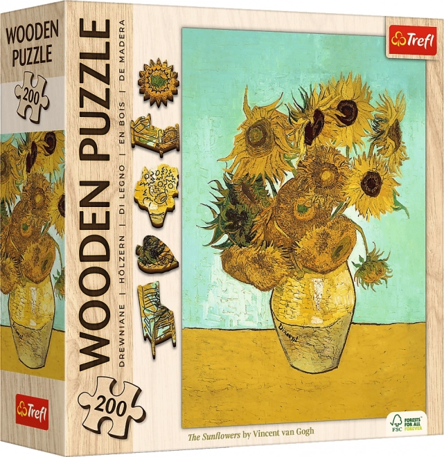 TrefL leseni puzzle Vincent van Gogh - Sončnice