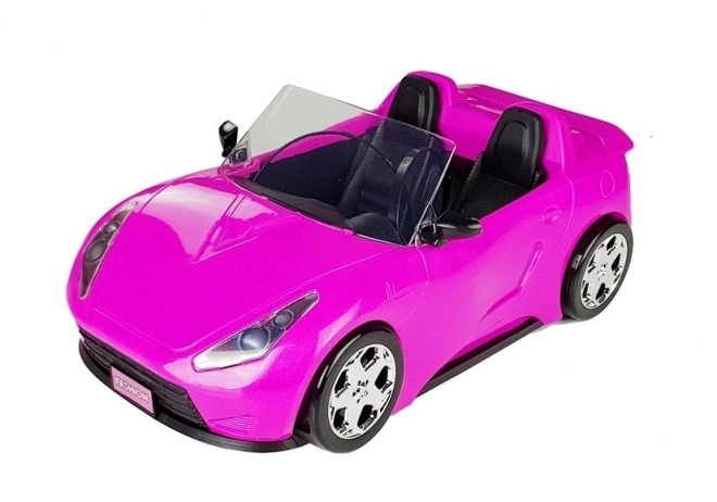 Rožnati avto za punčke Cabrio 34 cm