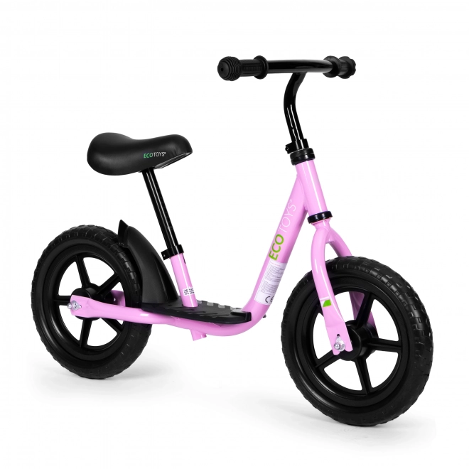 Otroški poganjalec s platformo ECOTOYS roza