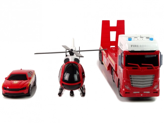 Gasilski komplet Kamion Kamion Helikopter Zvočne luči Rdeča