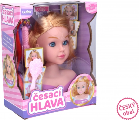 Glava za česanje s pripomočki 22 cm
