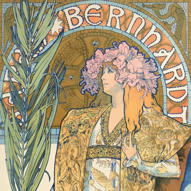 Kratki koledar Alfons Mucha 2025, 30 × 30 cm