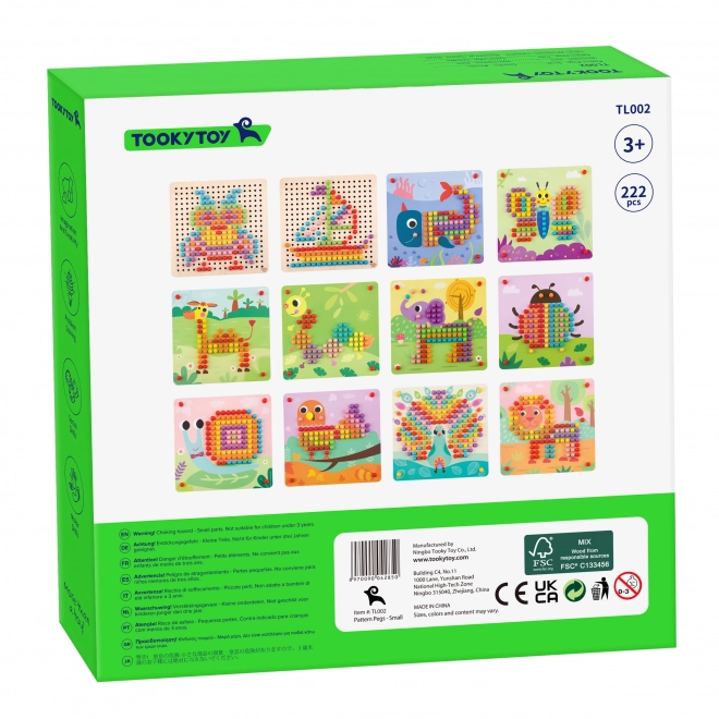 Lesena sestavljanka s kljukicami znamke Tooky Toy
