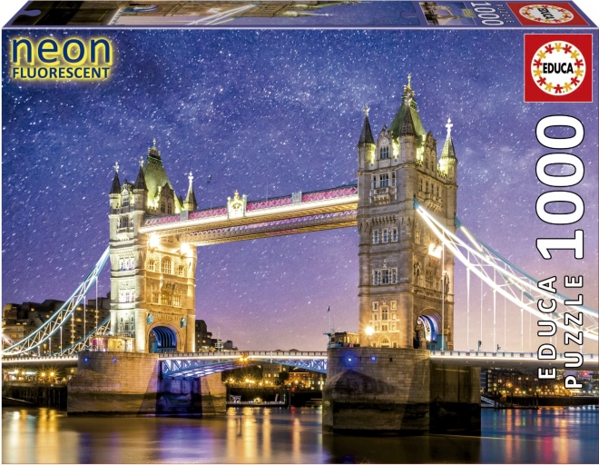 Svetleči puzzle Tower Bridge v Londonu 1000 kosov