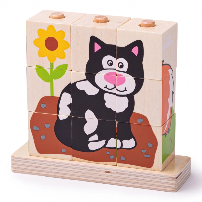 Bigjigs Dojenček Ujemi kocke živali