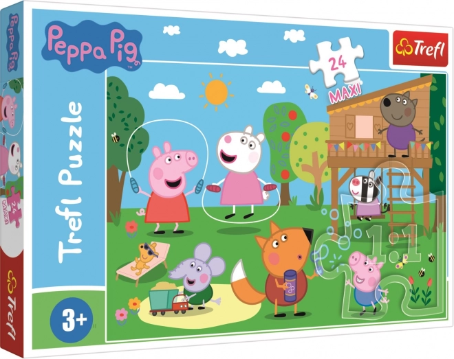 Puzzle Trefl Pujsa Peppa 24 Maxi Zabava na travniku