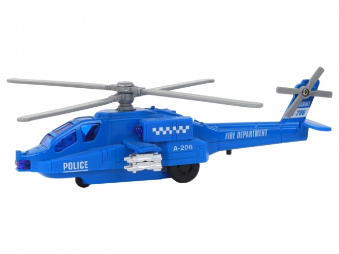 Reševalni helikopter iz aluminija S svetlobnimi in zvočnimi učinki