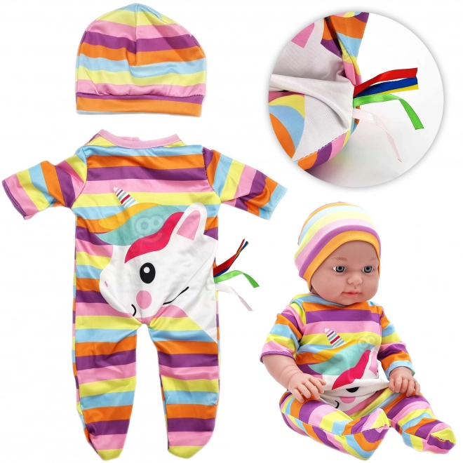 Woopie kraljevska oblačila za punčke samorog komplet oblačilo kapica 43-46 cm