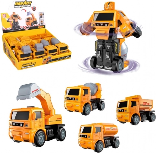 Robotski gradbeni avto na vztrajnik