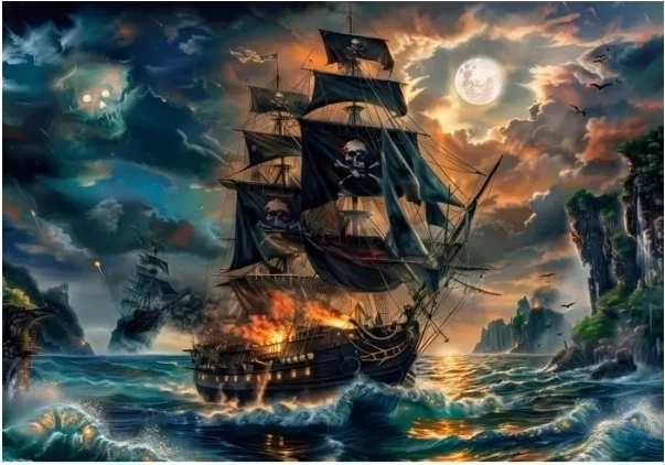 Clementoni sestavljanka Pirati prekletih morij