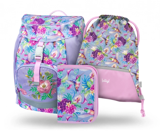 BAAGL SET 3 Airy Kolibri: torbica, peresnica, vrečka