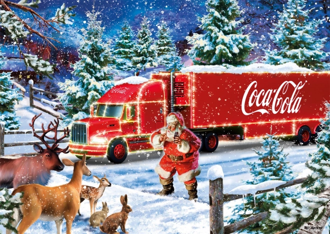 Sestavljanka Božični Tovornjak Coca Cola 1000 Kosov