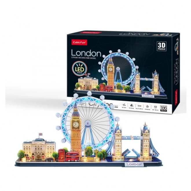 3D sestavljanka mestna linija - London s svetlobo