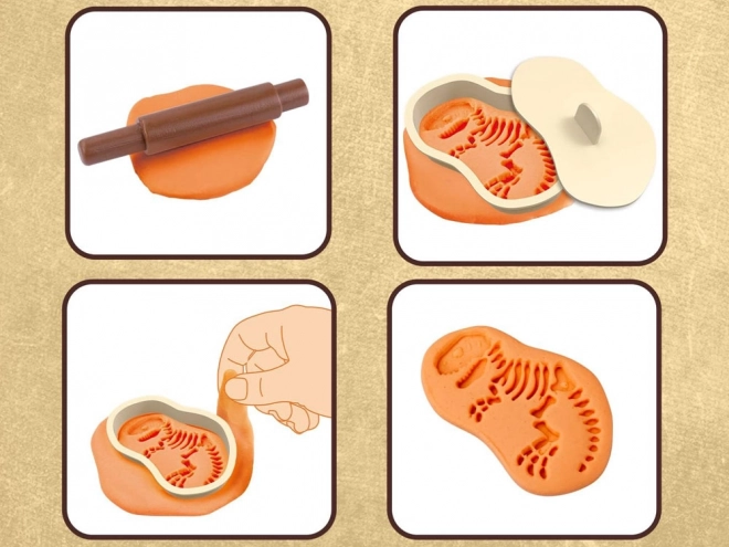 Plastelinasti set dinozavri