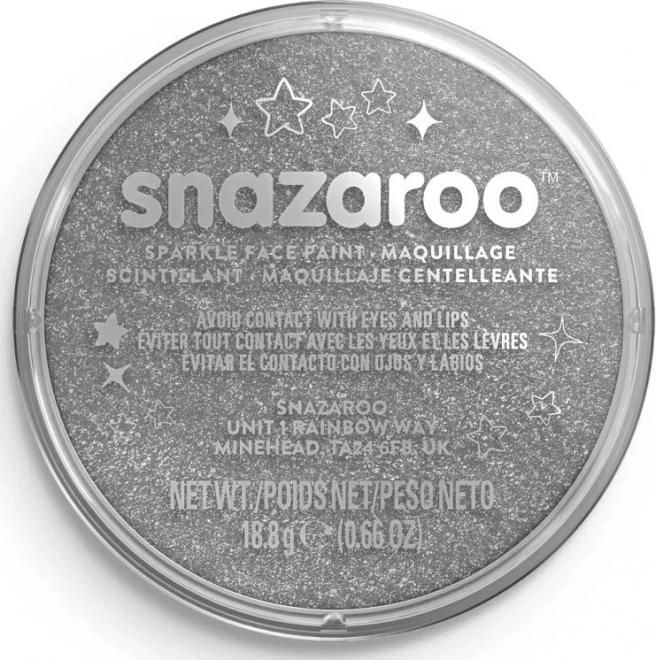 Snazaroo bleščeča barva za obraz siva 18 ml