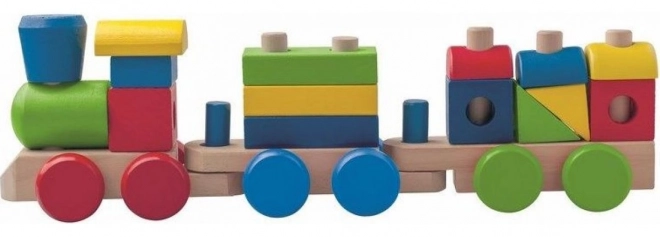 WOODY Leseni zložljiv tovorni vlak
