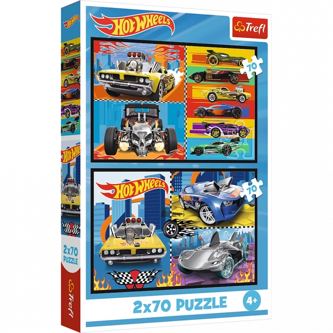 Sestavljanka 2x70 Avtomobili Hot Wheels