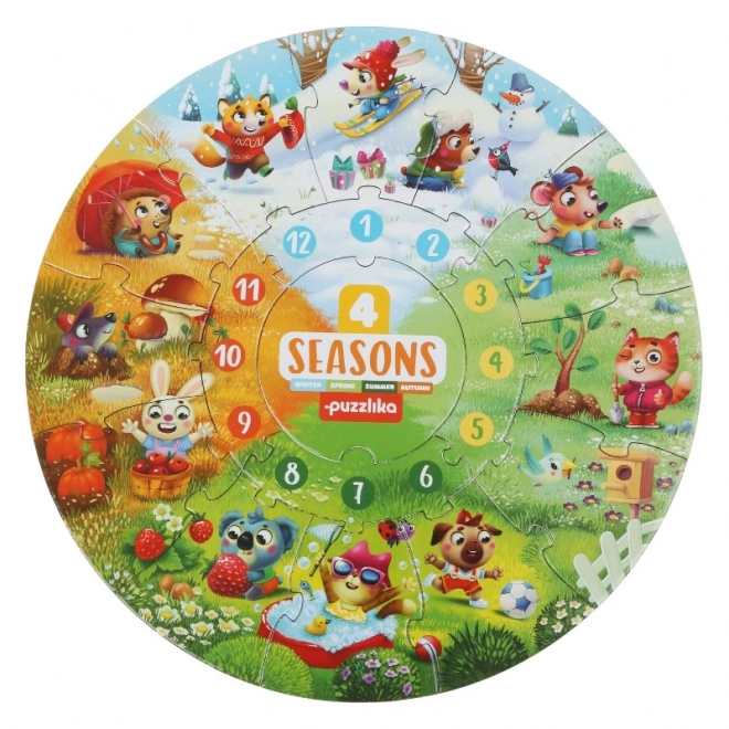 Puzzlika Štiri letni časi otroški poučni puzzle