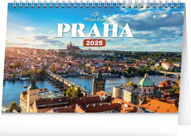 NOTIQUE Namizni koledar Praga – Ljubim Prago 2025, 23,1 x 14,5 cm