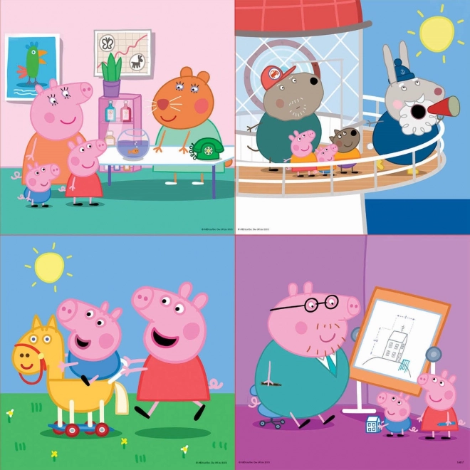 EDUCA Sestavljanka Prašiček Peppa 4v1 (12,16,20,25 kosov)