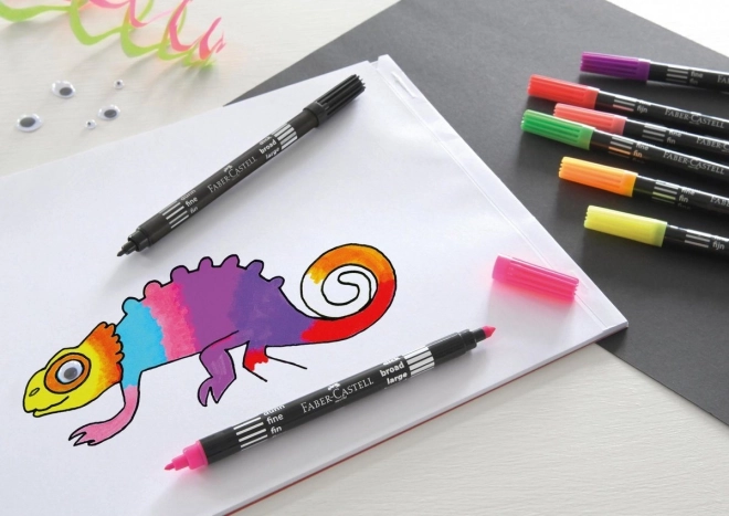 Faber-Castell Neon dvostranski flomastri - 10 barv