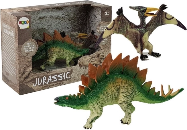 Komplet igrač Dinozaver Stegozaver in Pteranodon