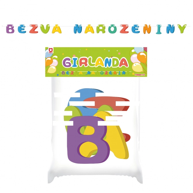 Papirnata girlanda Bezva Rojstni dan