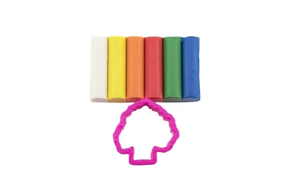 Modelina/Plastelina NARA 50g 6 kos s kalupom 4 vrste na kartici 9,5x14cm