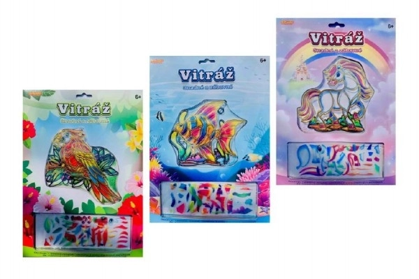 Kreativna vitraža za otroke 13x13 cm