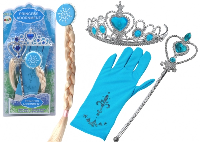 Set princeskinih dodatkov Princeskina palica Rokavice Krona Snežna kraljica