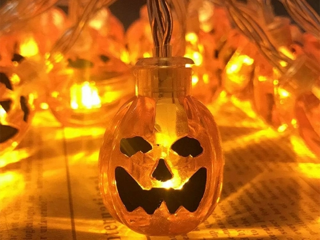 Viseča LED bučna girlanda za noč čarovnic