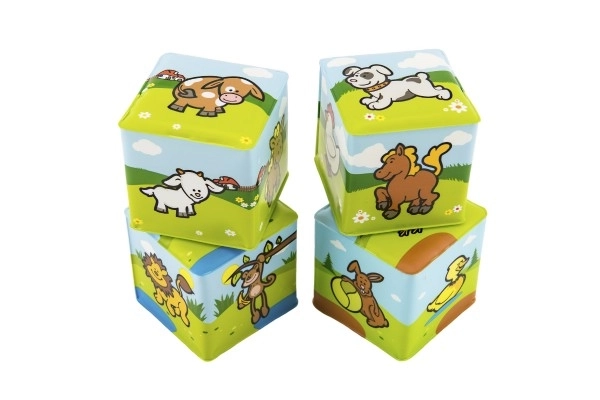 Mehke kocke Moje prve živali - 4 kosi