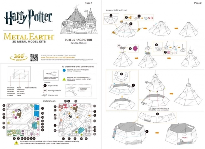Metal Earth 3D puzzle Harry Potter: Hagridova hišica