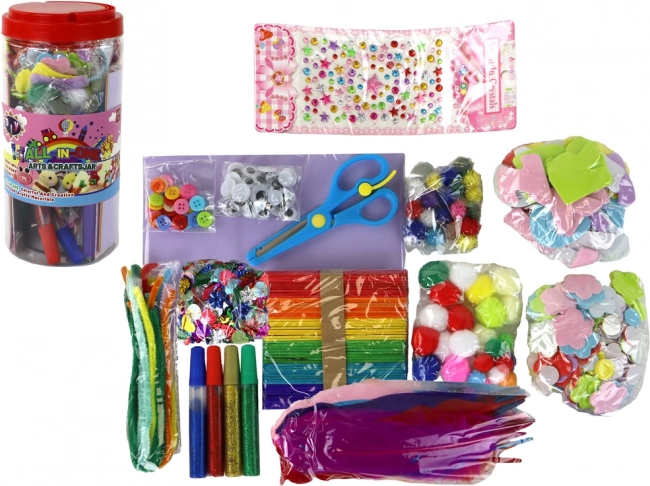 Kreativni umetniški komplet v DIY kozarcu