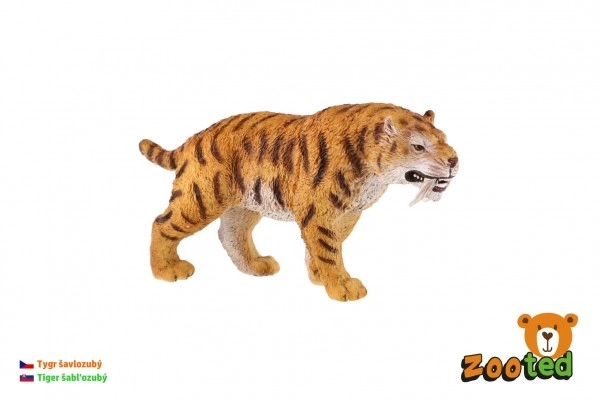 Sabljasti tiger iz plastike 13 cm v vrečki