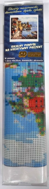 Slikanje z diamanti - ob obali 30x40cm