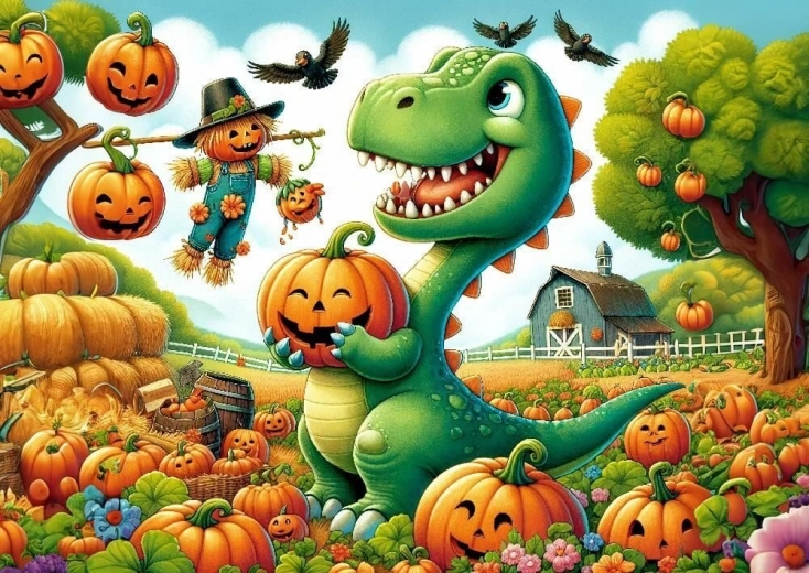 Sestavljanka Prisrčni dinozaver 50 koščkov