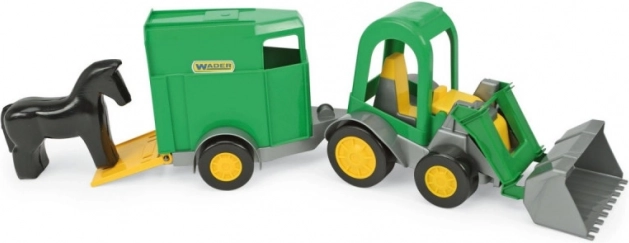 Traktor z nakladačem in prikolico za konje COLOR CARS