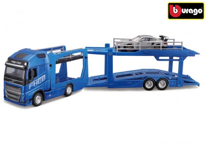 Večnamenski prevoznik STR FIRE 1:43 s Volvo FH16 in Porsche 911 GT2 RS
