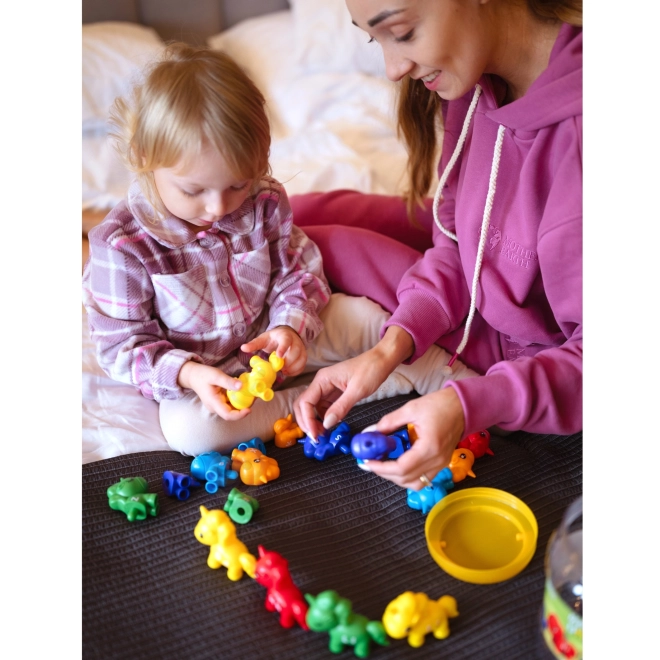 Montessori izobraževalni set Samorogi za sestavljanje "Dodeli črke" 13 kos