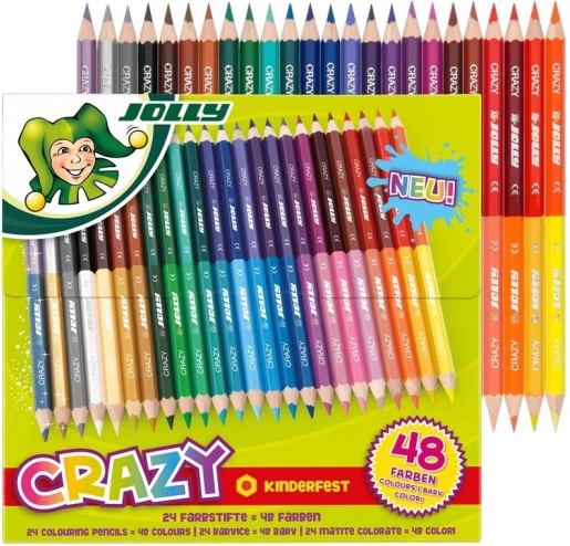 Dvostranske barvice Crazy 24/48 barv