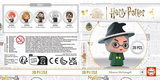 EDUCA 3D sestavljanka Harry Potter: Minerva McGonagallová 39 kosov