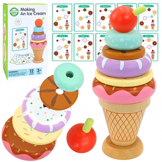 Montessori sladoledi Woopie Green leseni