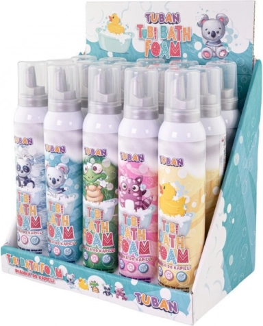 Kopalna pena TUBI, mešanica barv, 200 ml – pakiranje 15 kos