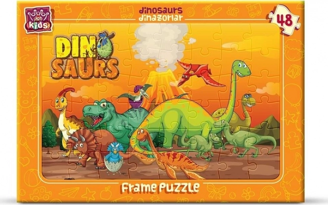 Umetniška PUZZLE Sestavljanka Dinozavri 48 kosov